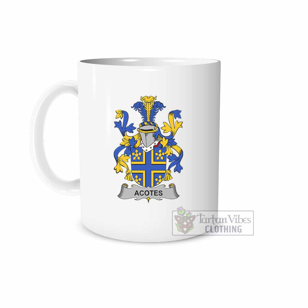 Tartan Vibes Clothing Acotes Irish Clan Coat of Arms Ceramic Mug