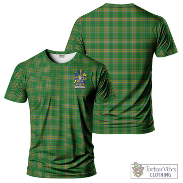 Acotes Irish Clan Tartan T-Shirt with Family Seal