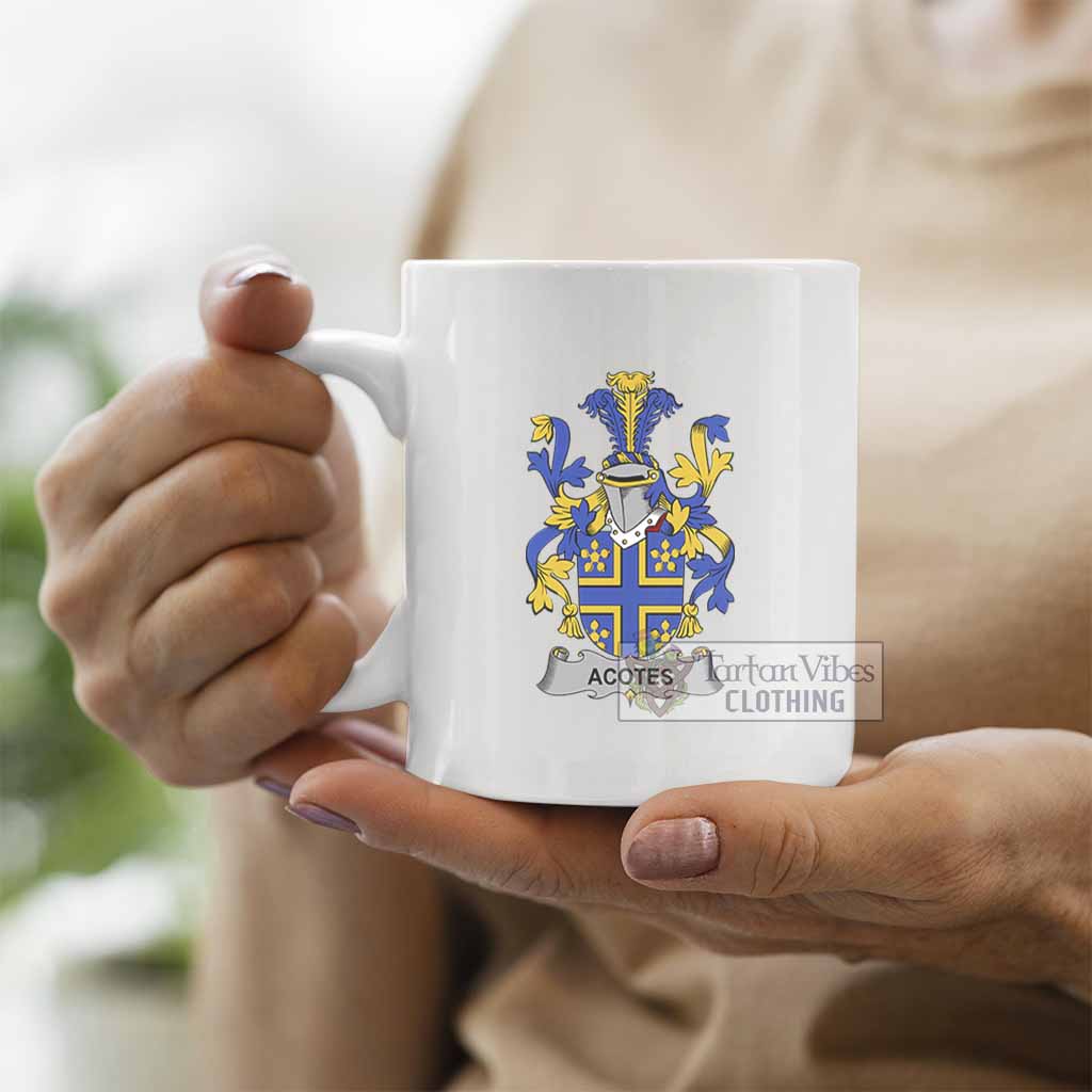 Tartan Vibes Clothing Acotes Irish Clan Coat of Arms Ceramic Mug