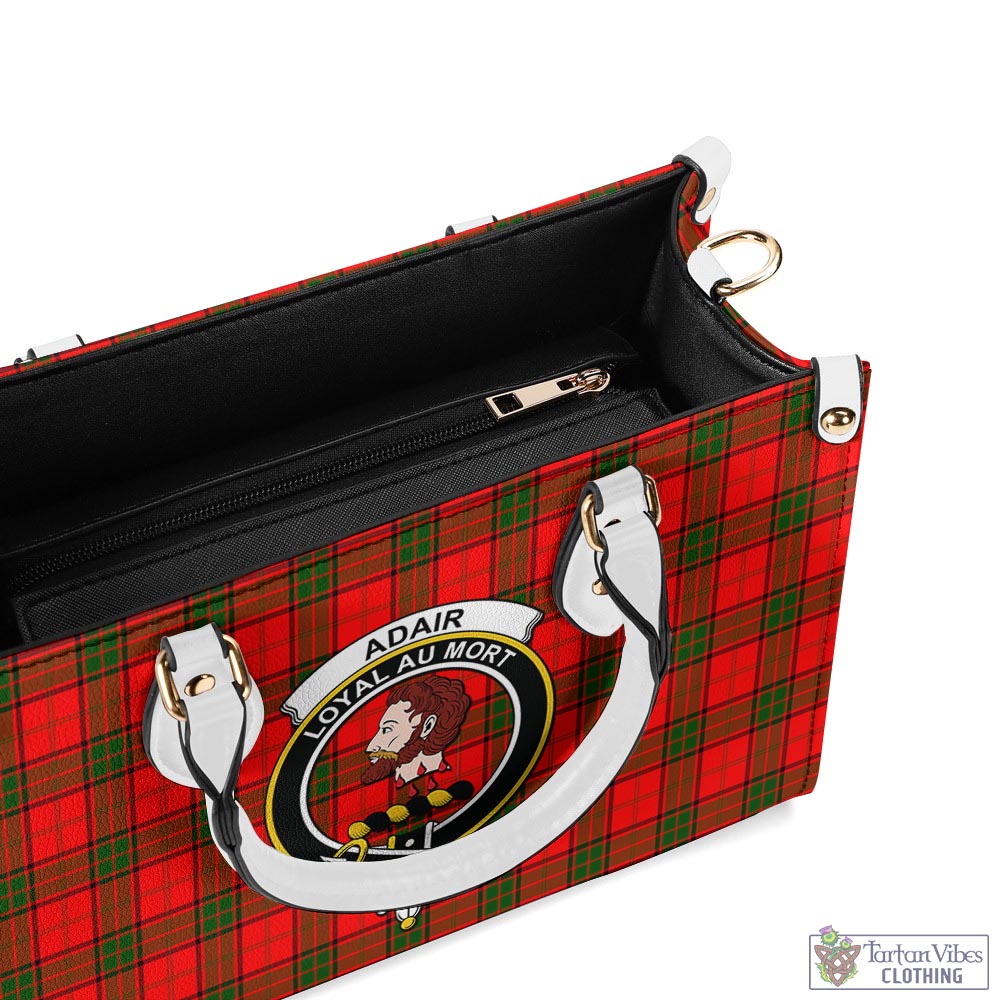 Tartan Vibes Clothing Adair Tartan Luxury Leather Handbags with Family Crest