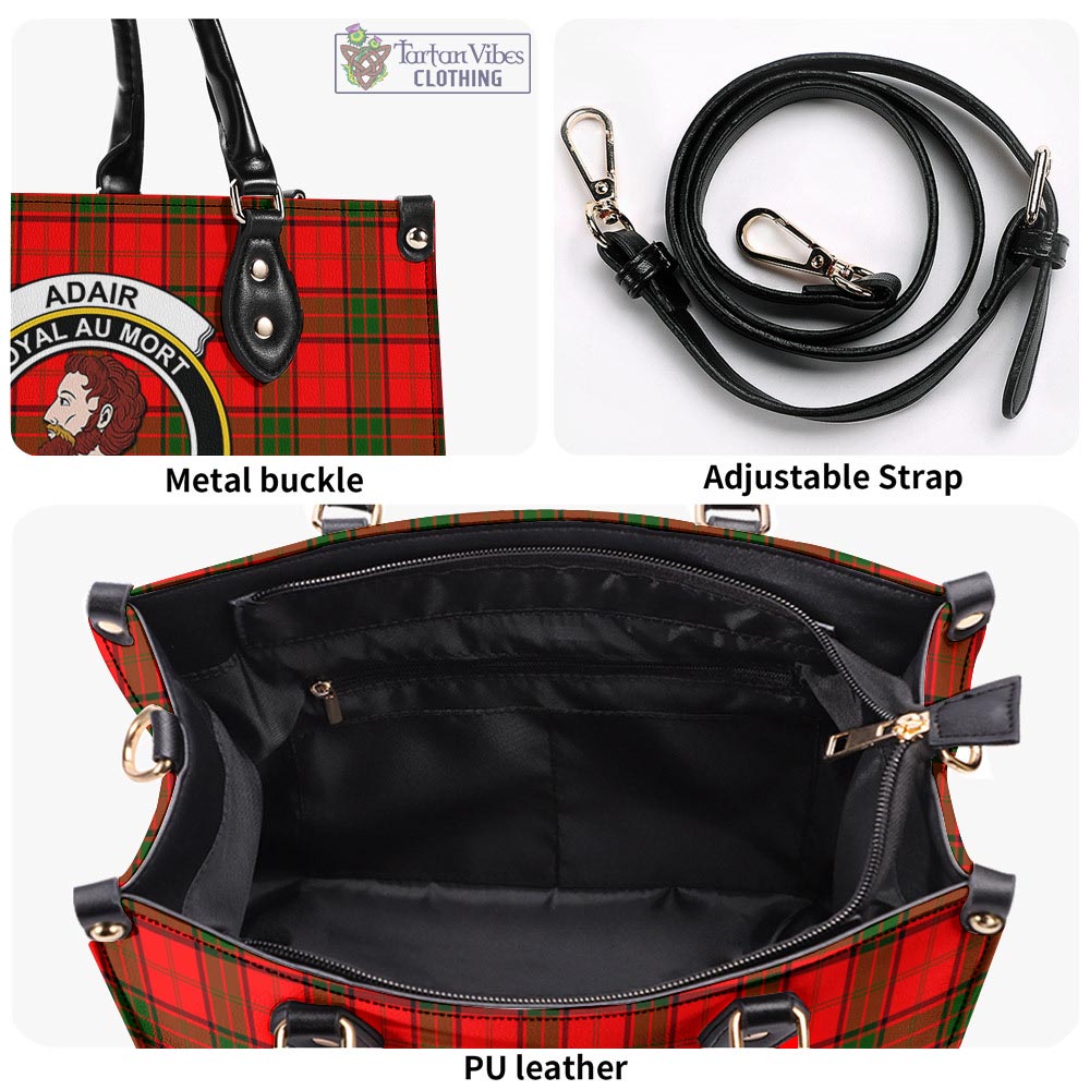 Tartan Vibes Clothing Adair Tartan Luxury Leather Handbags with Family Crest