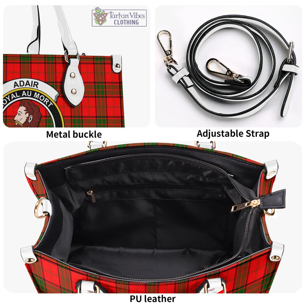 Tartan Vibes Clothing Adair Tartan Luxury Leather Handbags with Family Crest