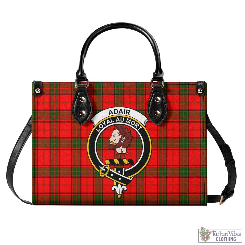 Tartan Vibes Clothing Adair Tartan Luxury Leather Handbags with Family Crest