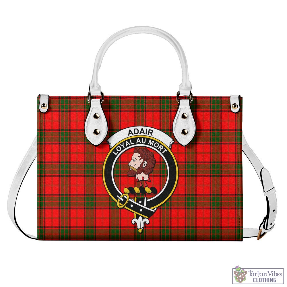 Tartan Vibes Clothing Adair Tartan Luxury Leather Handbags with Family Crest