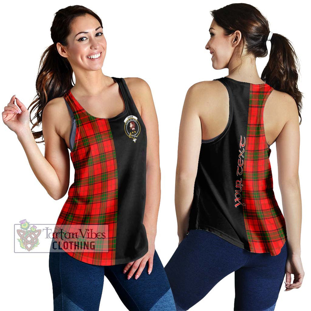 Adair Tartan Women's Racerback Tanks with Family Crest and Half Of Me Style 4XL - Tartanvibesclothing Shop