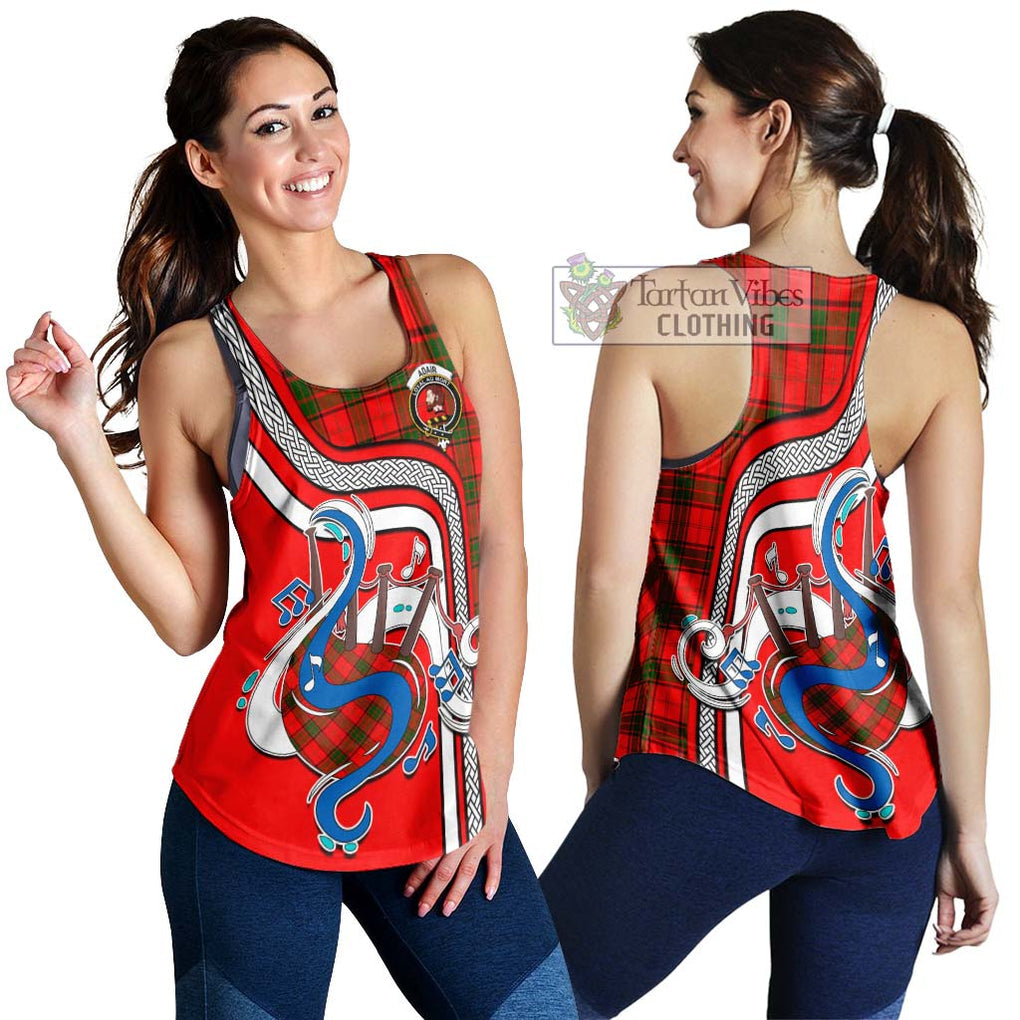 Adair Tartan Women's Racerback Tanks with Epic Bagpipe Style 4XL - Tartanvibesclothing Shop