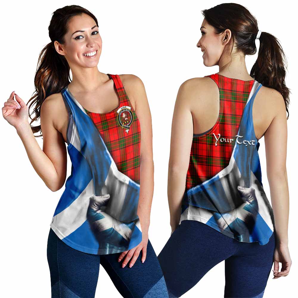 Tartan Vibes Clothing Adair Tartan Women's Racerback Tanks with Family Crest Scotland Patriotic Style