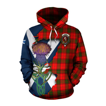Adair Tartan Family Crest Cotton Hoodie Scottish Thistle Celtic Inspired Pullover Hoodie XS - Tartan Vibes Clothing