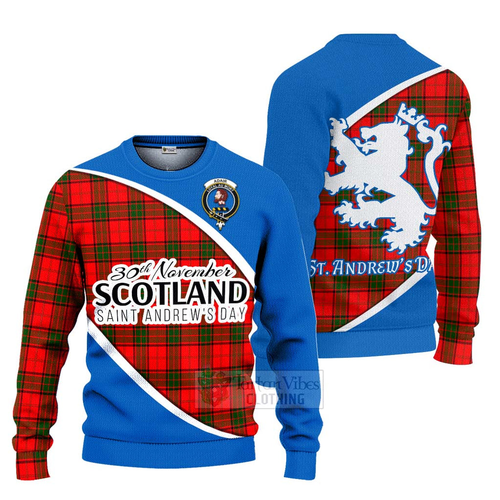 Tartan Vibes Clothing Adair Family Crest Tartan Knitted Sweater Celebrate Saint Andrew's Day in Style