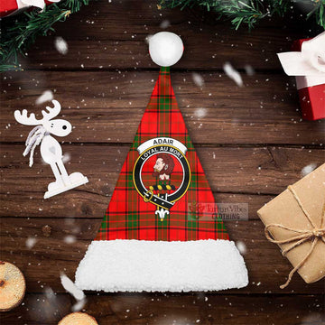 Adair Tartan Christmas Santa Hats with Family Crest