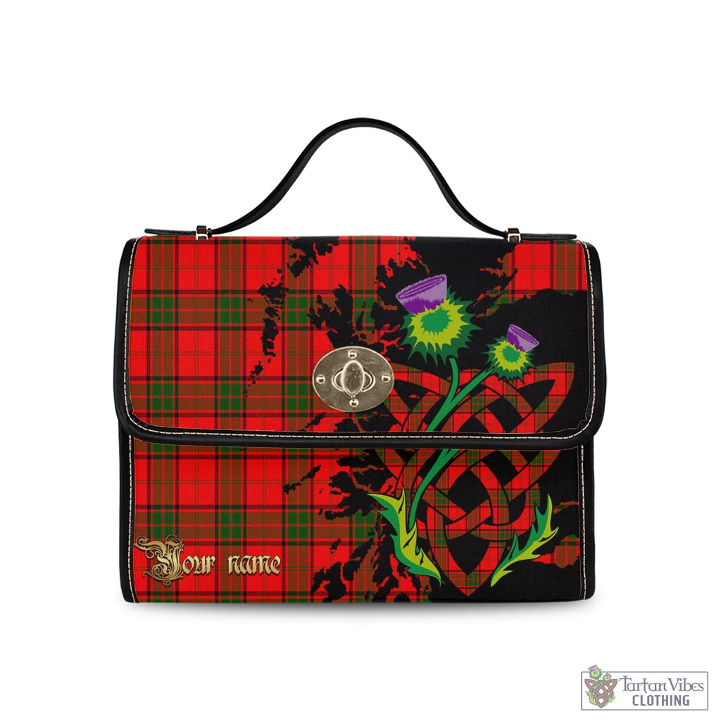 Tartan Vibes Clothing Adair Tartan Waterproof Canvas Bag with Scotland Map and Thistle Celtic Accents