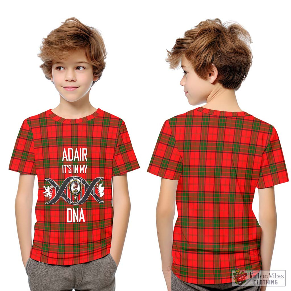 Adair Tartan Kid T-Shirt with Family Crest DNA In Me Style Youth XL Size14 - Tartanvibesclothing Shop