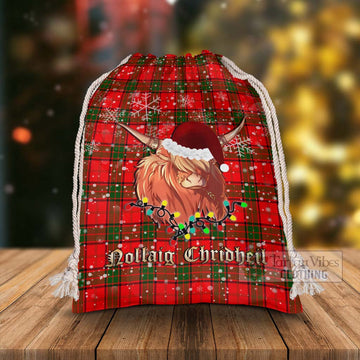 Adair Tartan Christmas Santa's Bag with Highland Cow