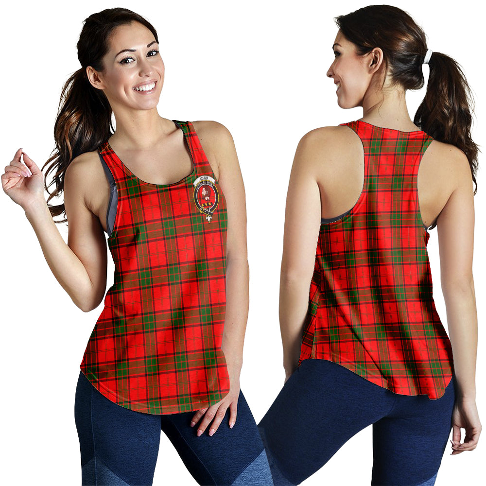 Adair Tartan Women Racerback Tanks with Family Crest - Tartanvibesclothing