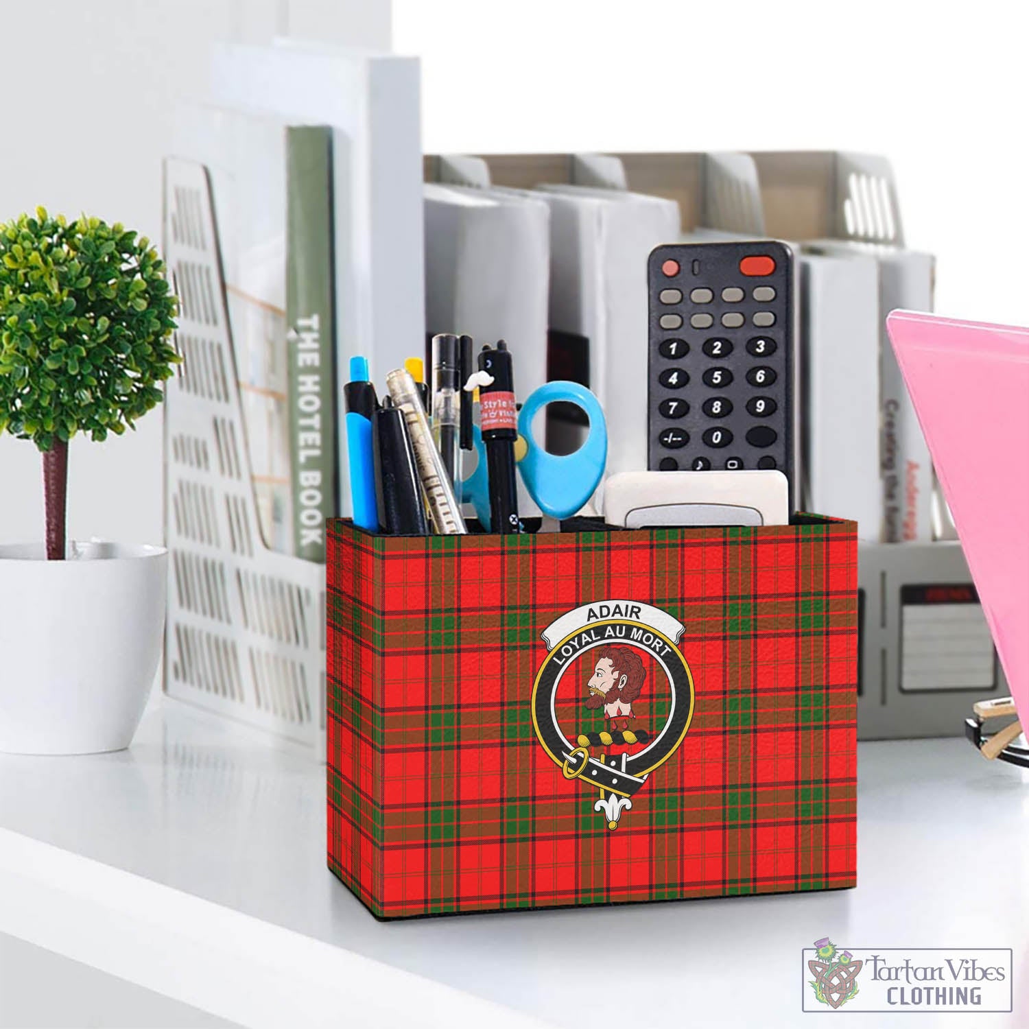 Tartan Vibes Clothing Adair Tartan Pen Holder with Family Crest