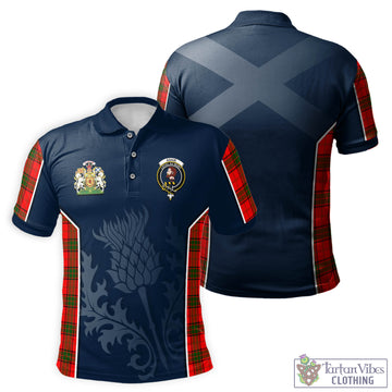 Adair Tartan Men's Polo Shirt with Family Crest and Scottish Thistle Vibes Sport Style