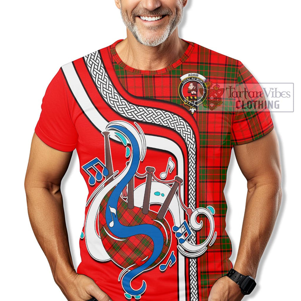 Adair Tartan T-Shirt with Epic Bagpipe Style Kid's Shirt - Tartanvibesclothing Shop