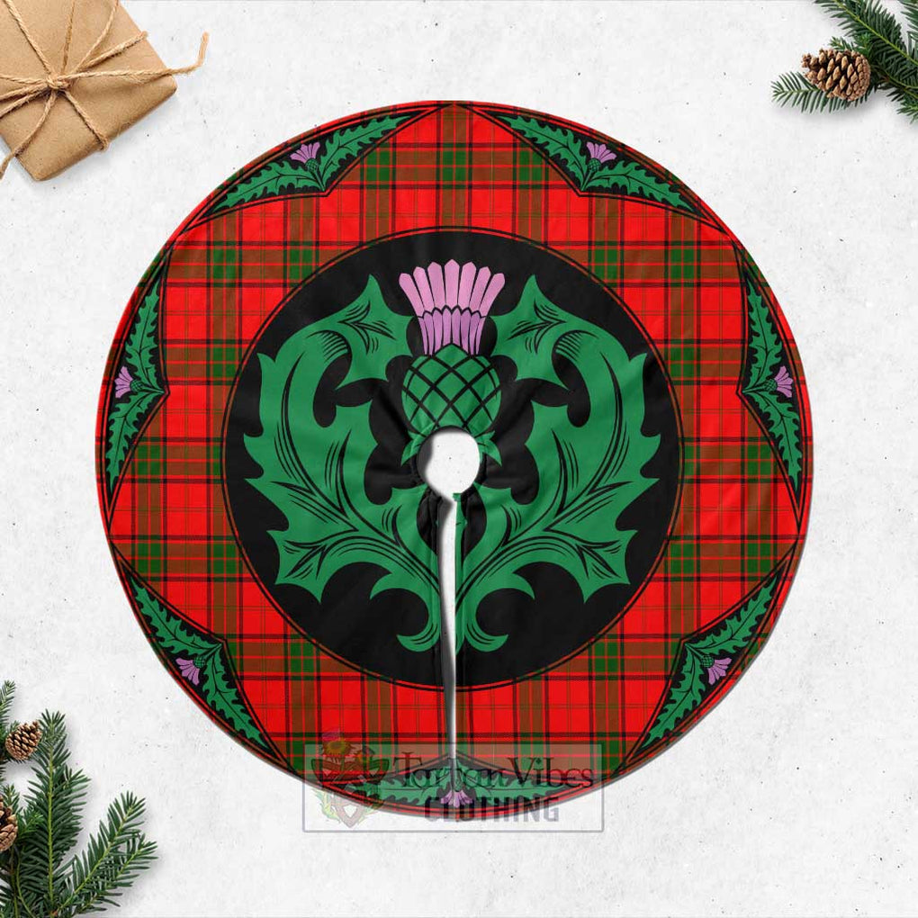 Tartan Vibes Clothing Adair Tartan Christmas Tree Skirt Scottish Thistle Style