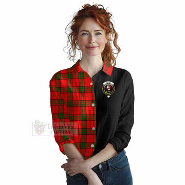 Adair Tartan Women's Casual Shirt with Family Crest and Half Of Me Style