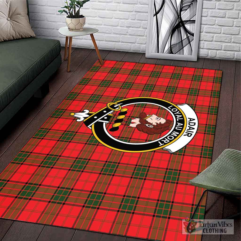 Tartan Vibes Clothing Adair Tartan Area Rug with Family Crest