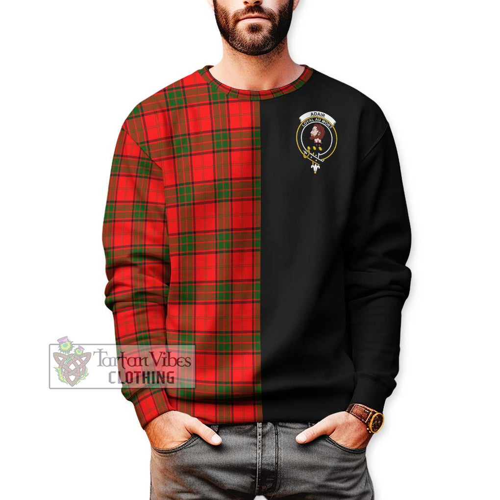 Adair Tartan Sweatshirt with Family Crest and Half Of Me Style Unisex - Tartanvibesclothing Shop