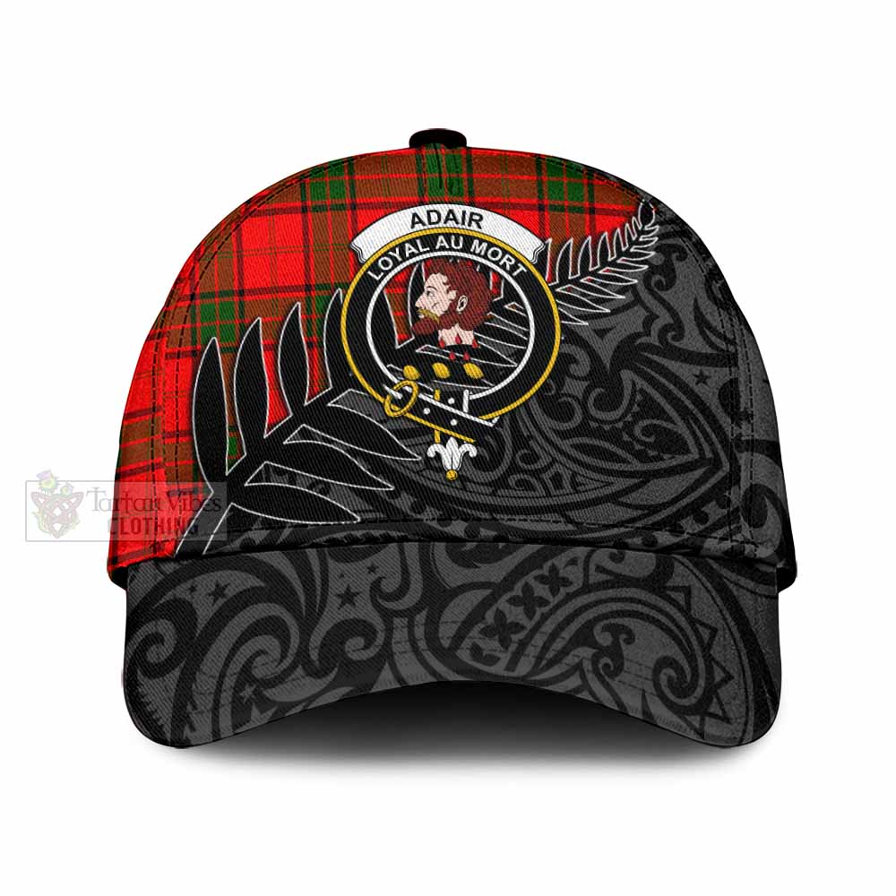 Tartan Vibes Clothing Adair Tartan Classic Cap with New Zealand Silver Fern Half Style