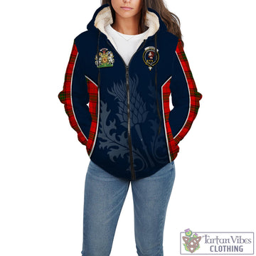 Adair Tartan Sherpa Hoodie with Family Crest and Scottish Thistle Vibes Sport Style