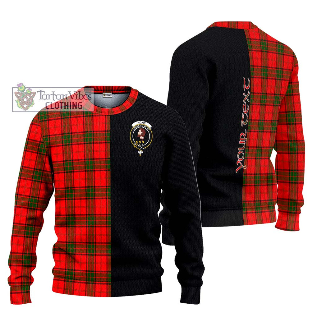 Adair Tartan Knitted Sweater with Family Crest and Half Of Me Style Unisex - Tartanvibesclothing Shop