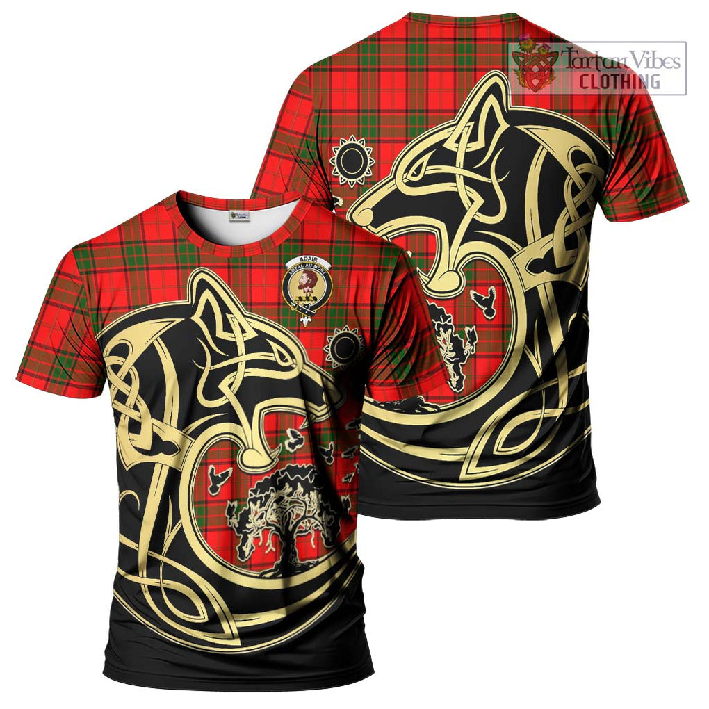 Adair Tartan T-Shirt with Family Crest Celtic Wolf Style Kid's Shirt - Tartan Vibes Clothing