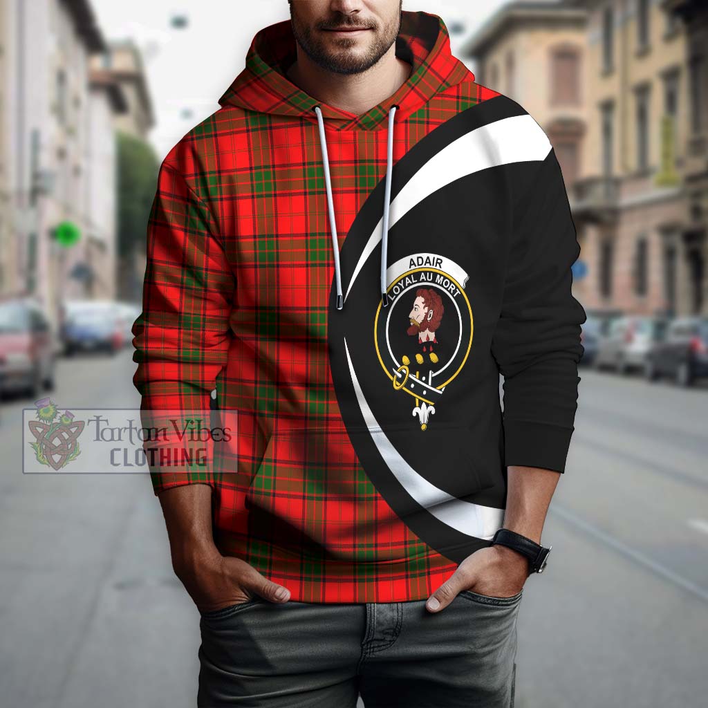 Tartan Vibes Clothing Adair Tartan Hoodie with Family Crest Circle Style