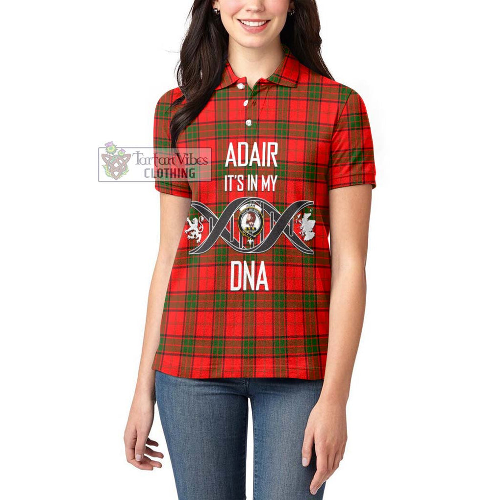 Adair Tartan Women's Polo Shirt with Family Crest DNA In Me Style Women - Tartanvibesclothing Shop