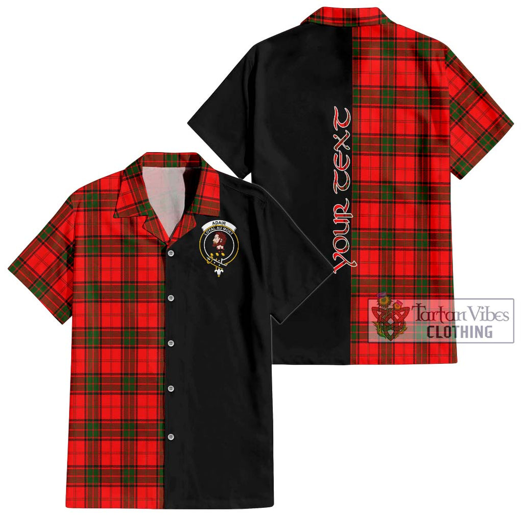 Adair Tartan Short Sleeve Button Shirt with Family Crest and Half Of Me Style Kid - Tartanvibesclothing Shop