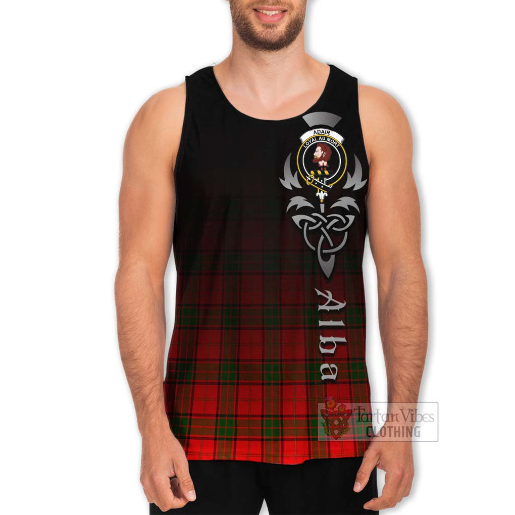 Tartan Vibes Clothing Adair Tartan Men's Tank Top Featuring Alba Gu Brath Family Crest Celtic Inspired