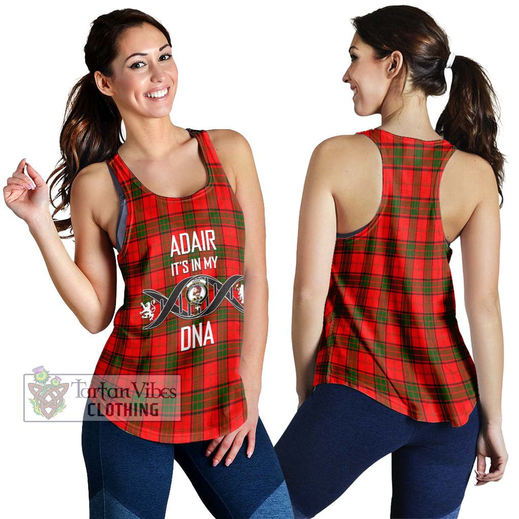 Adair Tartan Women's Racerback Tanks with Family Crest DNA In Me Style 4XL - Tartanvibesclothing Shop