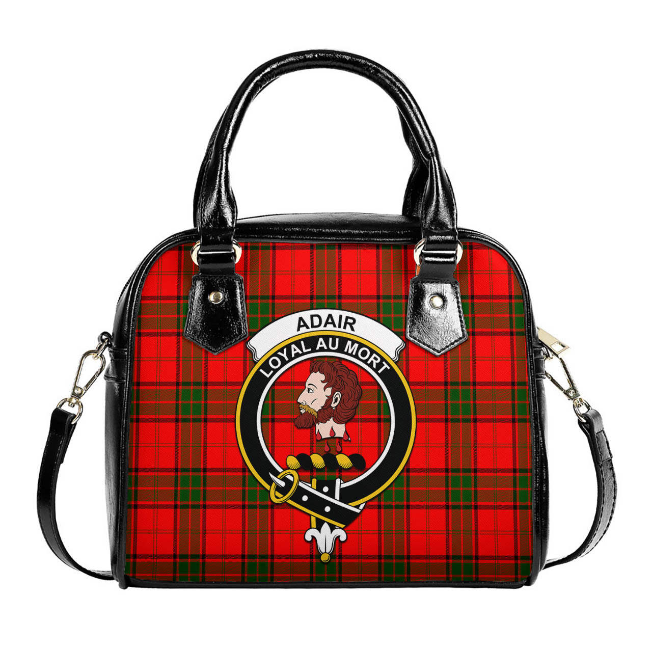 Adair Tartan Shoulder Handbags with Family Crest One Size 6*25*22 cm - Tartanvibesclothing