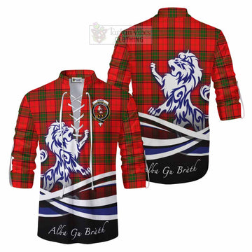 Adair Tartan Ghillie Kilt Shirt with Alba Gu Brath Regal Lion Emblem