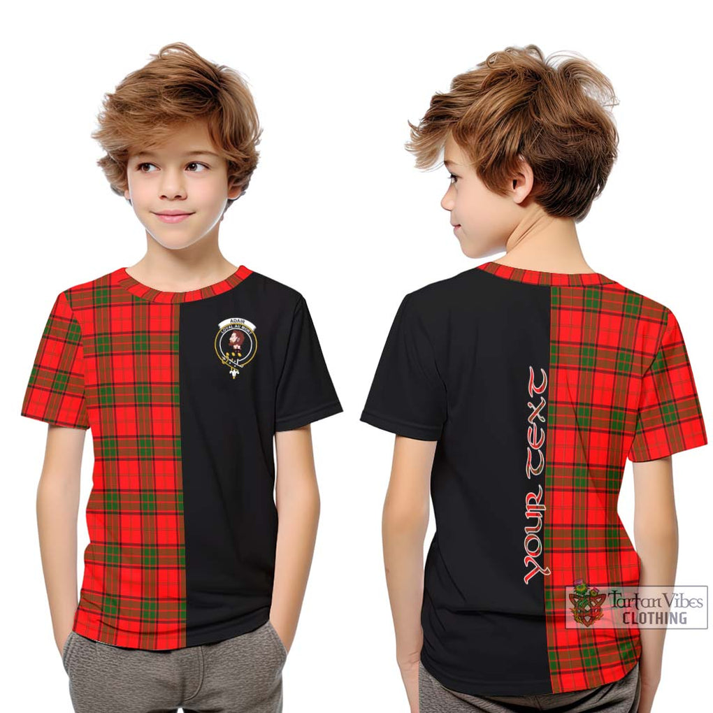 Adair Tartan Kid T-Shirt with Family Crest and Half Of Me Style Youth XL Size14 - Tartanvibesclothing Shop