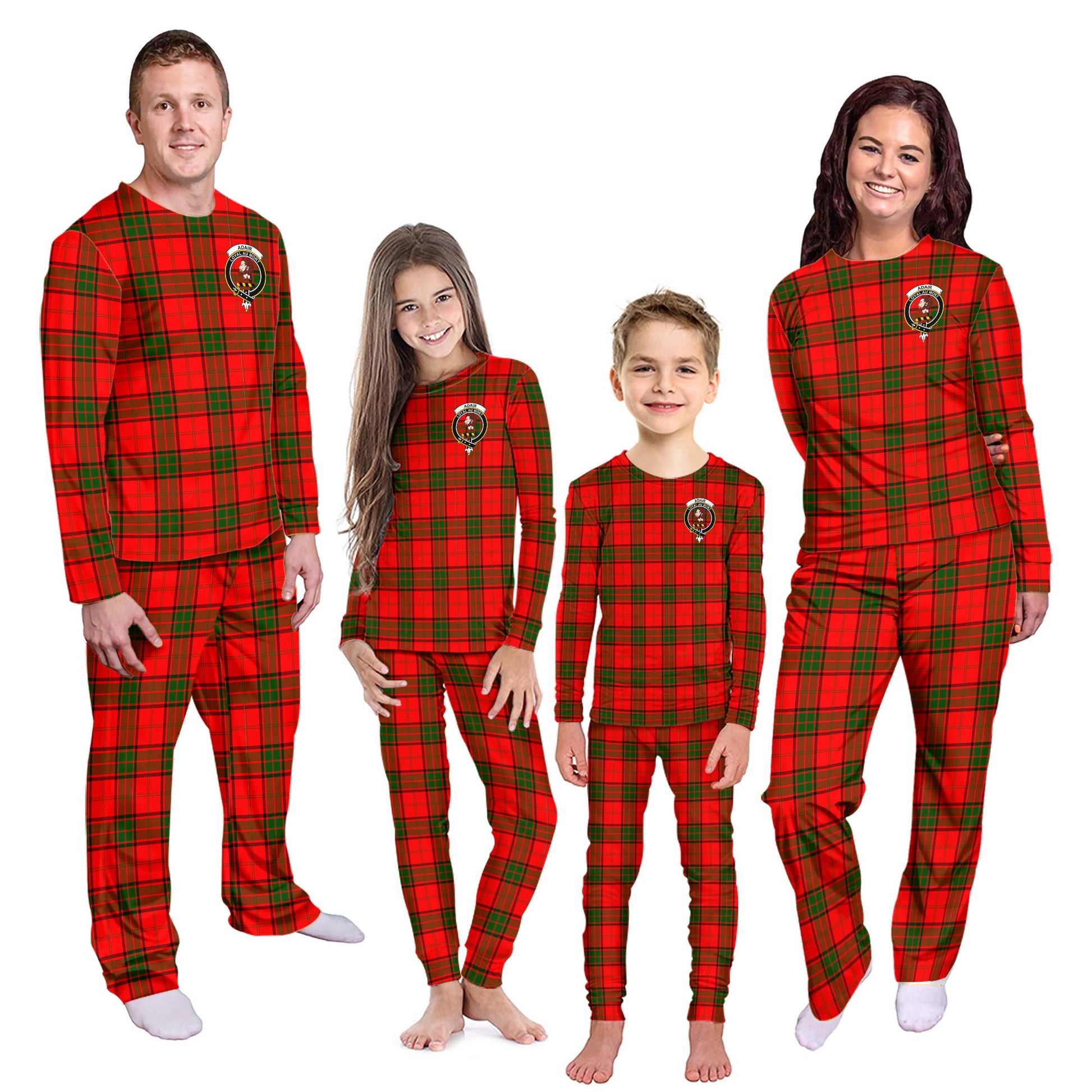 Adair Tartan Pajamas Family Set with Family Crest Kid - Tartan Vibes Clothing