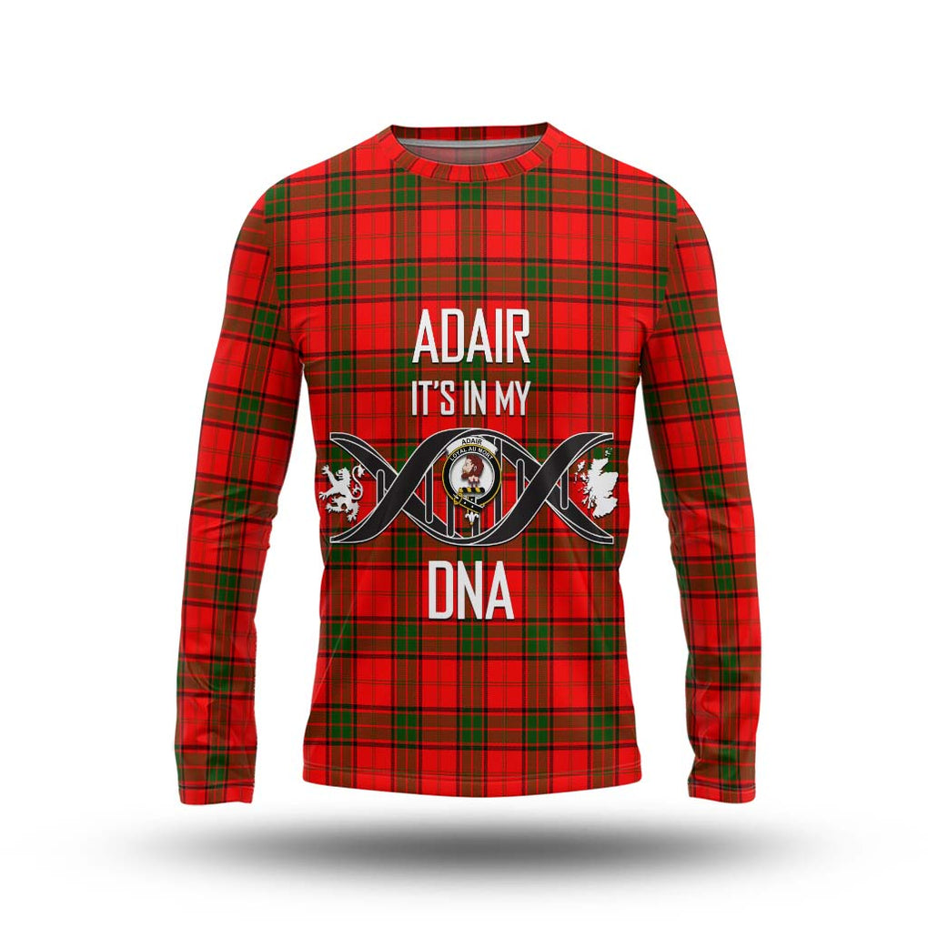 Adair Tartan Long Sleeve T-Shirt with Family Crest DNA In Me Style Unisex - Tartanvibesclothing Shop