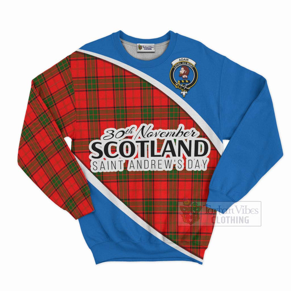 Tartan Vibes Clothing Adair Family Crest Tartan Sweatshirt Celebrate Saint Andrew's Day in Style