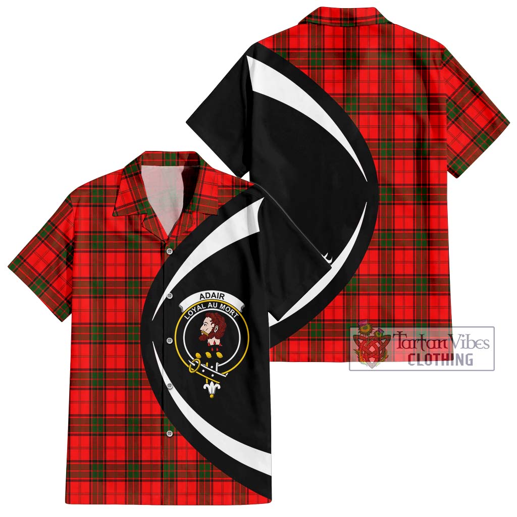 Tartan Vibes Clothing Adair Tartan Short Sleeve Button Up with Family Crest Circle Style