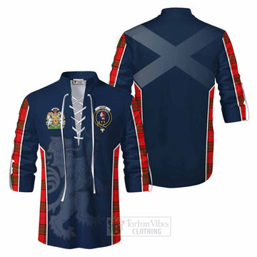 Adair Tartan Ghillie Kilt Shirt with Family Crest and Lion Rampant Vibes Sport Style