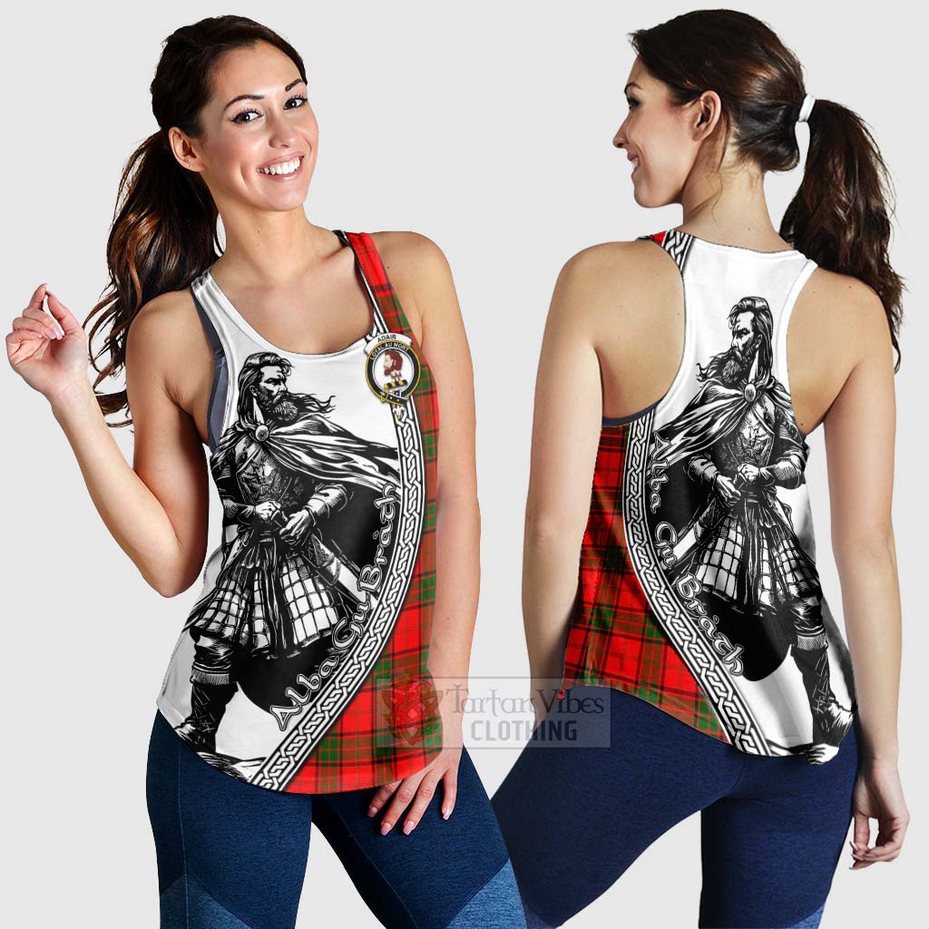 Tartan Vibes Clothing Adair Tartan Clan Crest Women's Racerback Tanks with Highlander Warrior Celtic Style