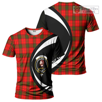 Adair Tartan T-Shirt with Family Crest Circle Style