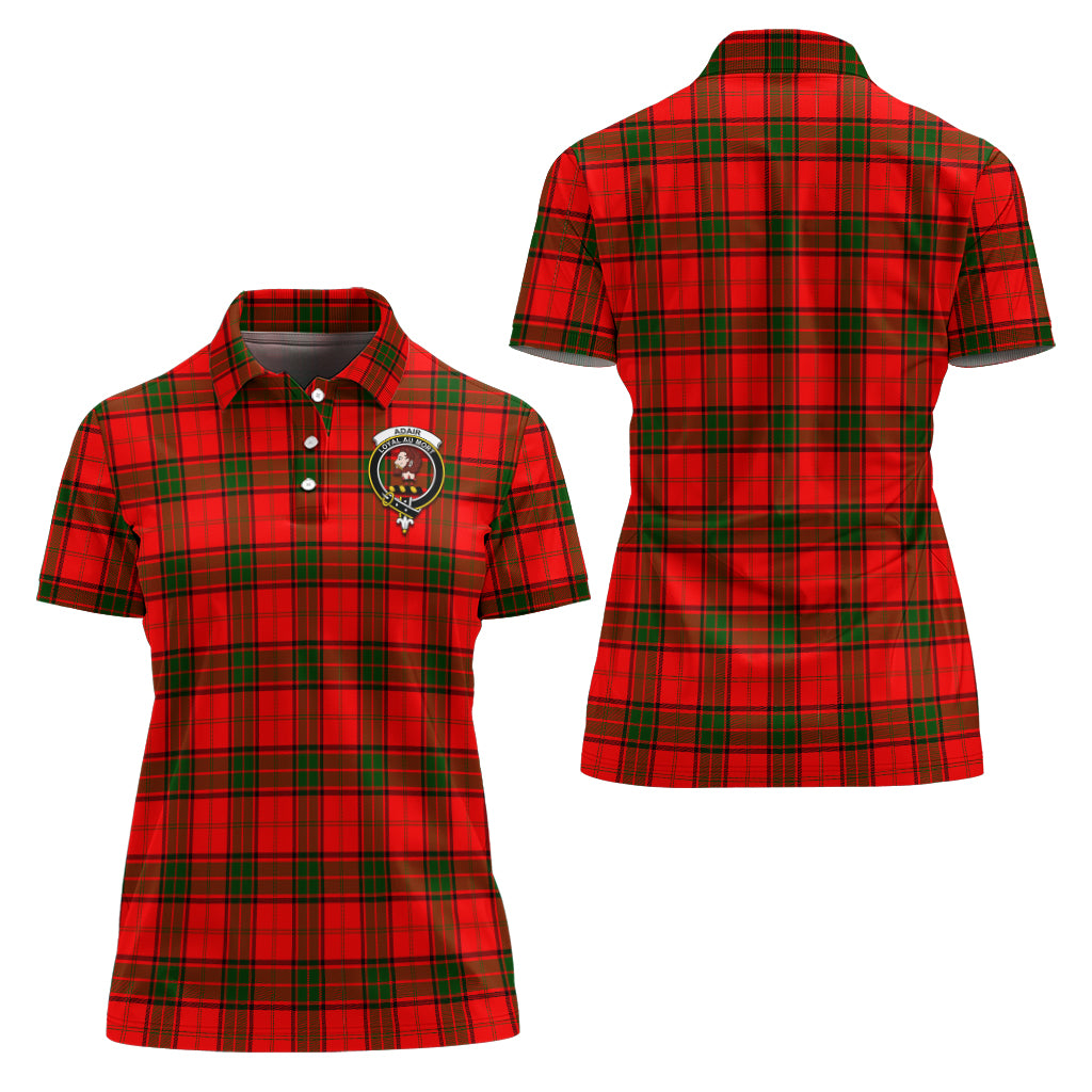 Adair Tartan Polo Shirt with Family Crest For Women Women - Tartan Vibes Clothing