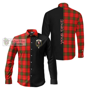 Adair Tartan Long Sleeve Button Shirt with Family Crest and Half Of Me Style