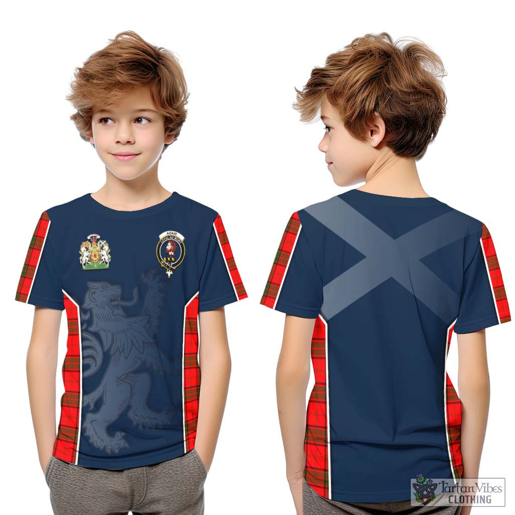 Adair Tartan Kid T-Shirt with Family Crest and Lion Rampant Vibes Sport Style Youth XL Size14 - Tartan Vibes Clothing