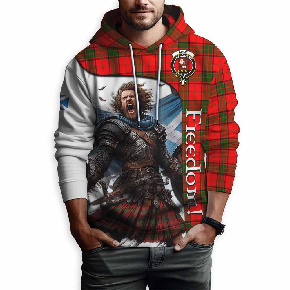 Tartan Vibes Clothing Adair Crest Tartan Hoodie Inspired by the Freedom of Scottish Warrior