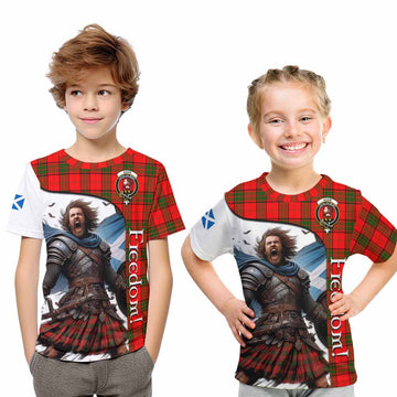 Adair Crest Tartan Kid T-Shirt Inspired by the Freedom of Scottish Warrior