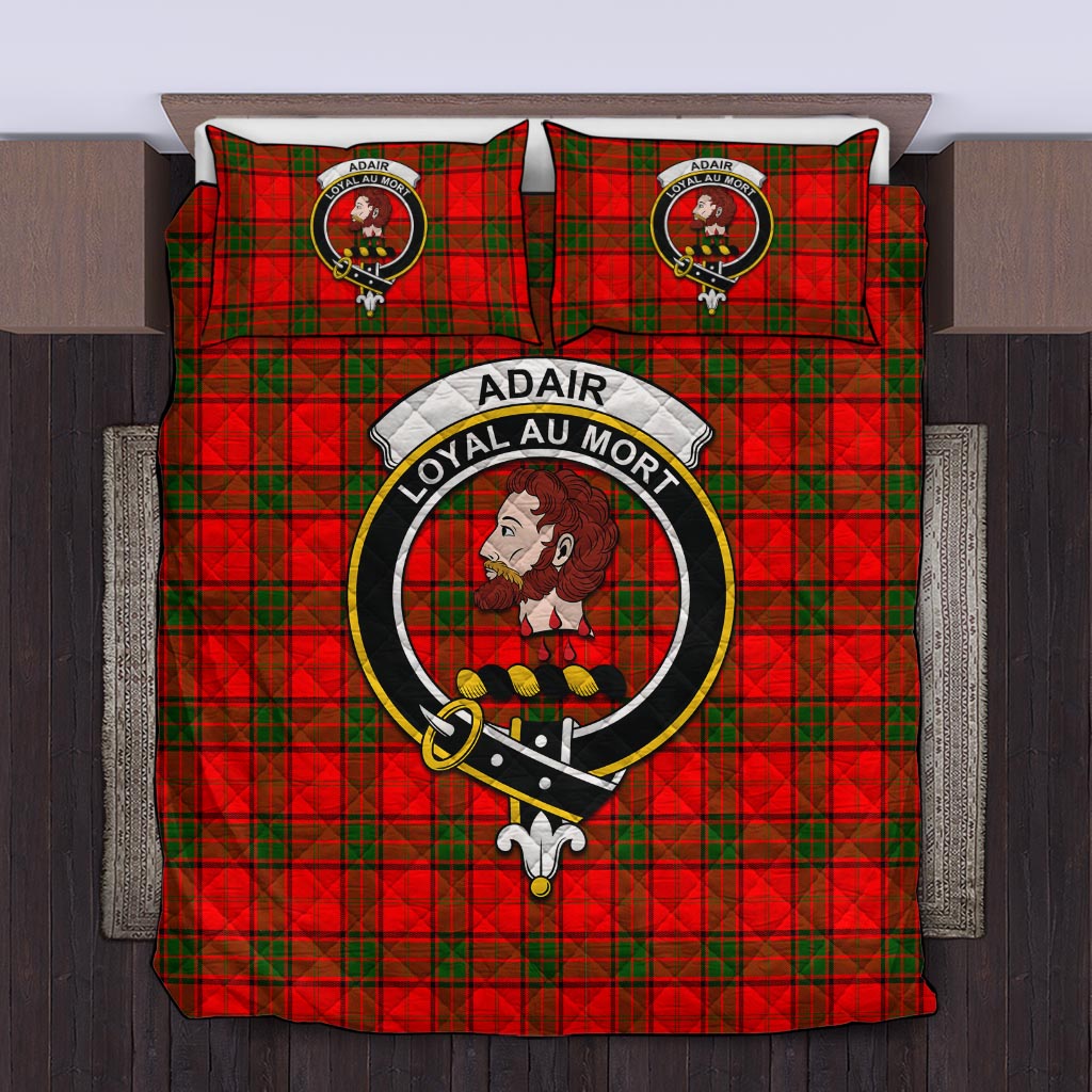 Adair Tartan Quilt Bed Set with Family Crest Twin - Tartan Vibes Clothing